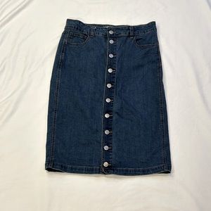Denim Midi Skirt
